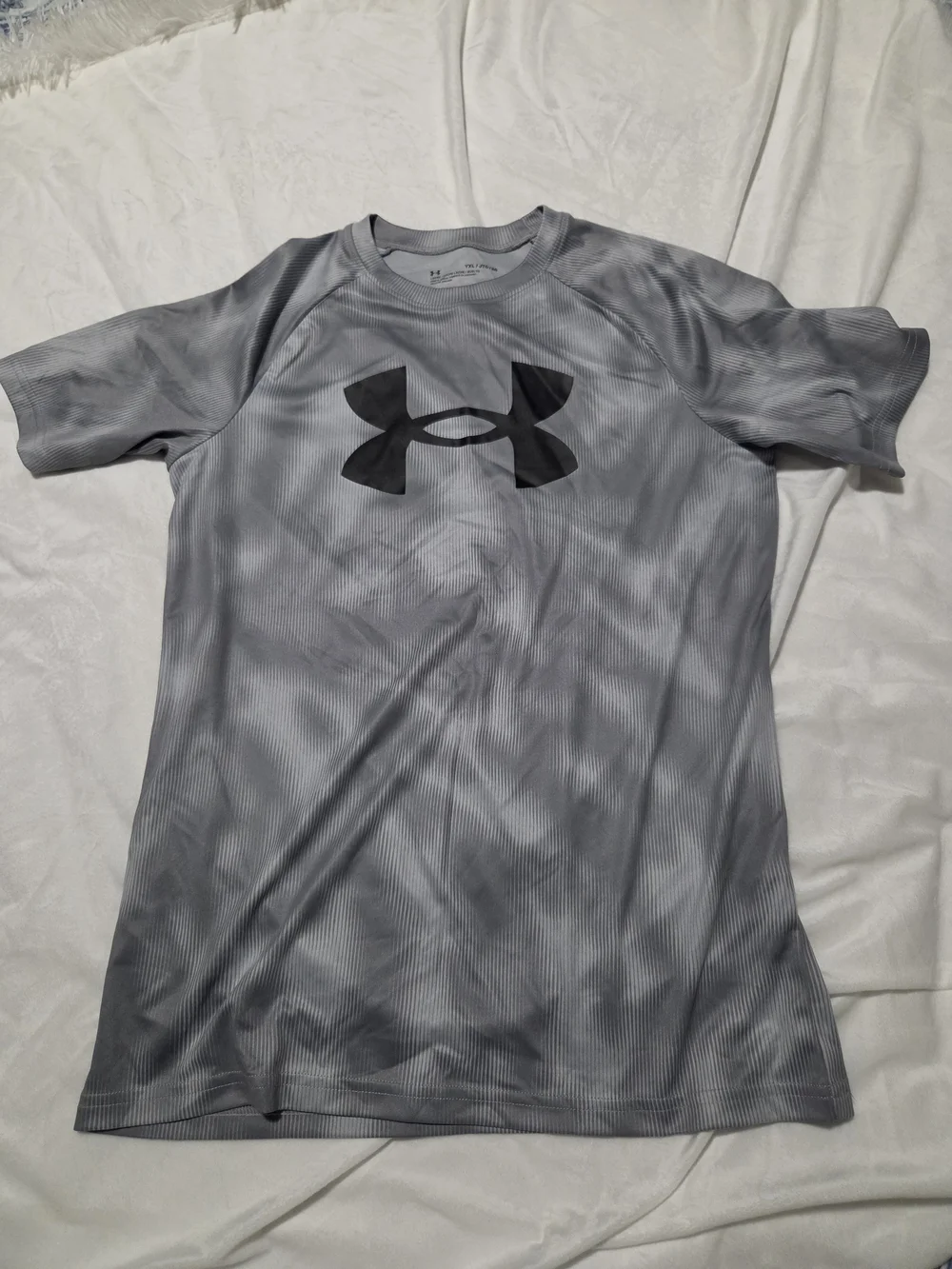 Under Armour Gray Short-Sleeve Performance Tee with Black Logo